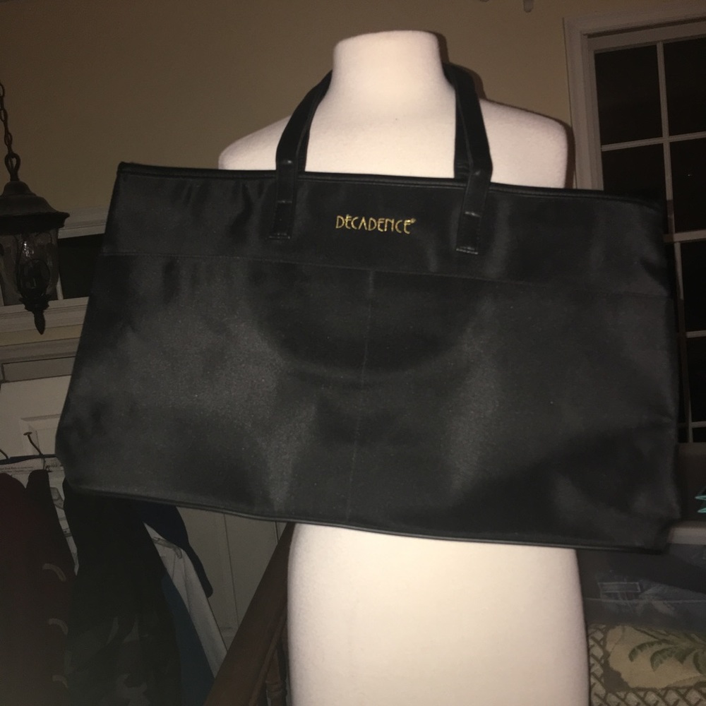 DECADENCE Huge Black Tote Bag NEW